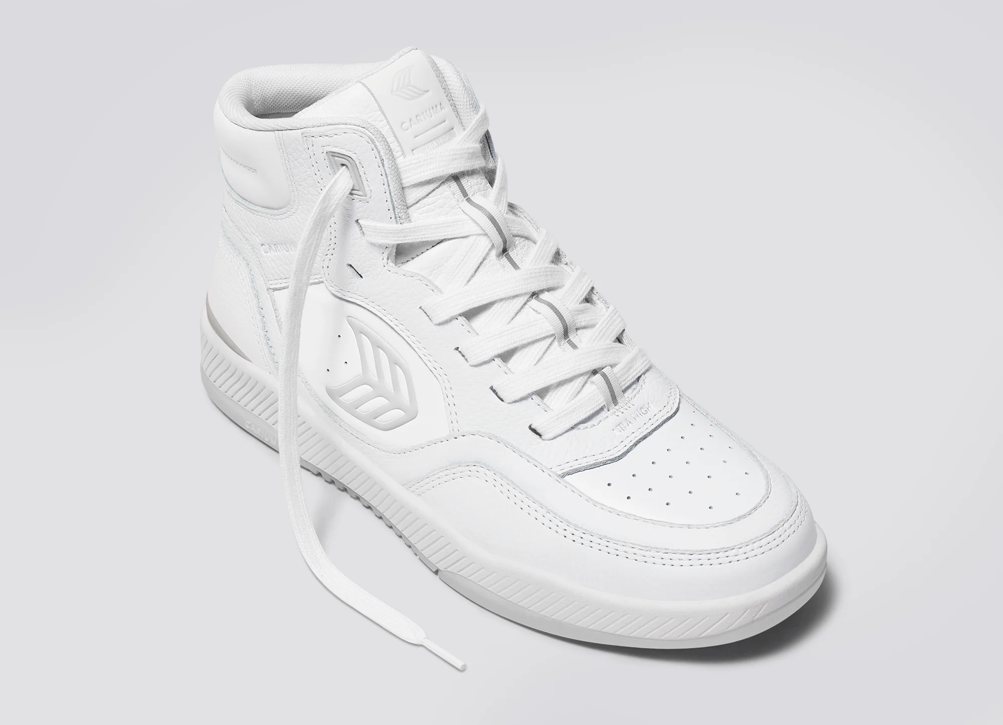 UBA High White Premium Leather Ice Logo Sneaker - Image 5