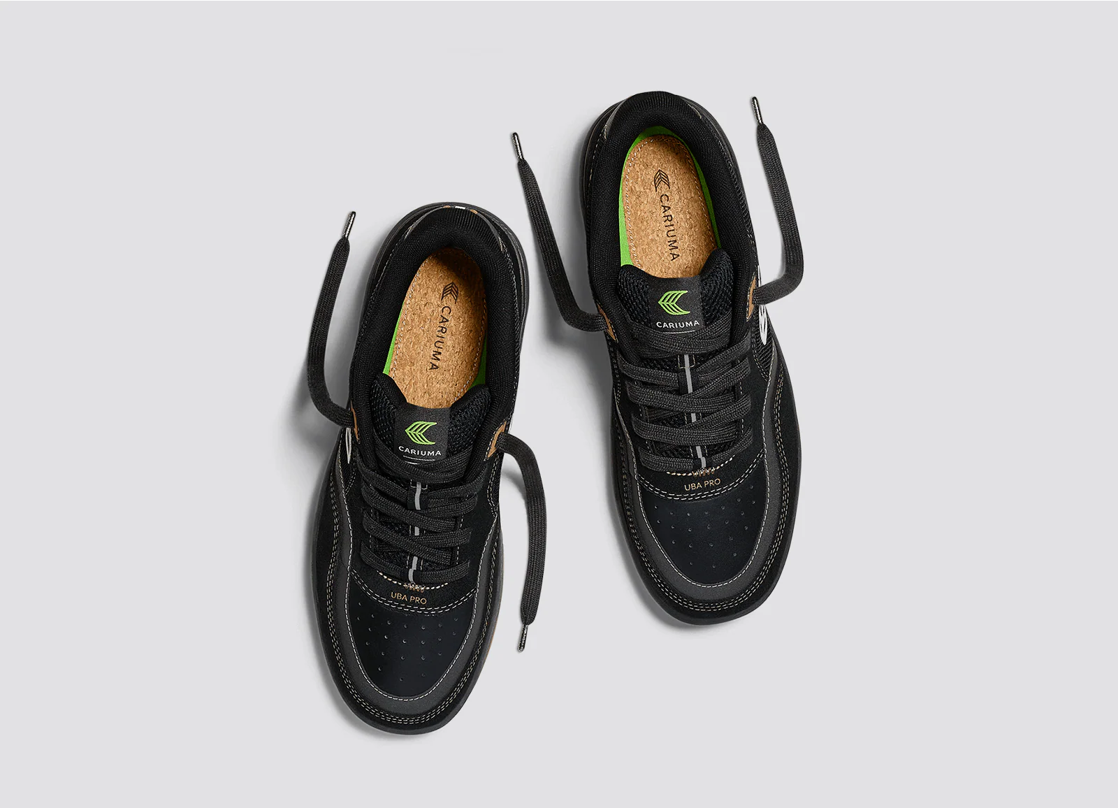 UBA PRO Black Suede and Mesh Silver Cloud Logo Sneaker - Image 8