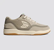 UBA PRO Plaza Taupe Suede and Mesh Almond Milk Logo Sneaker - Image 11