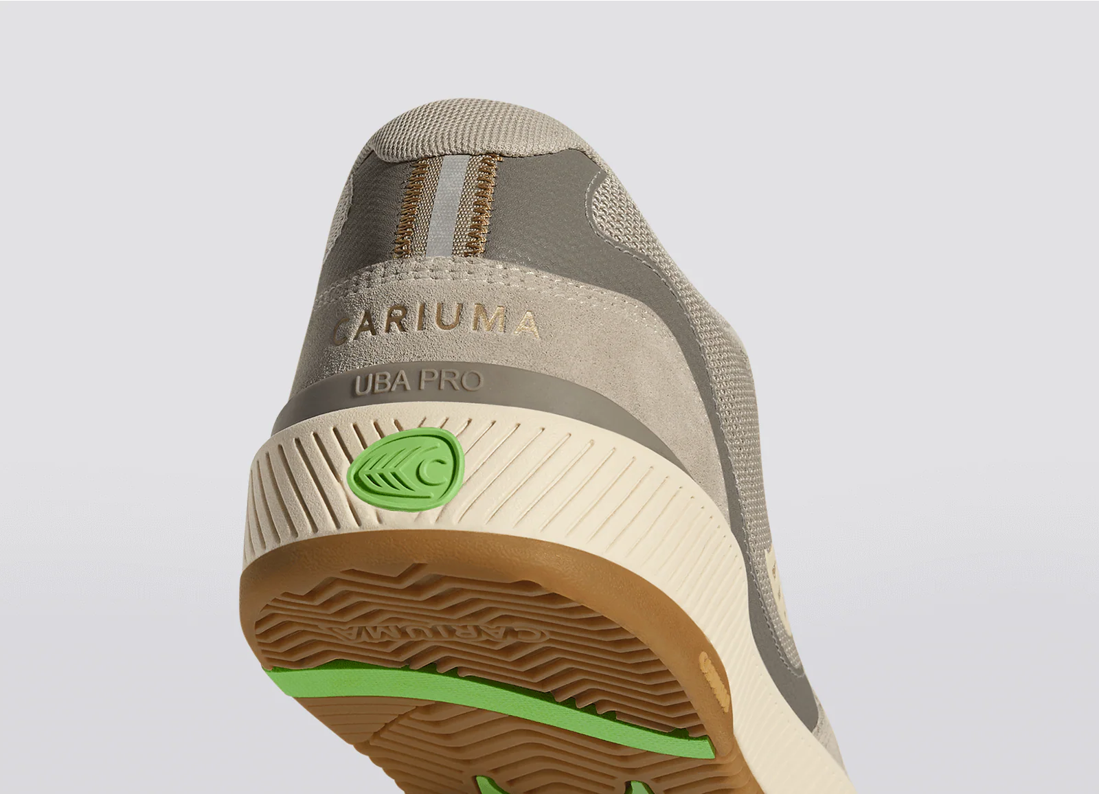 UBA PRO Plaza Taupe Suede and Mesh Almond Milk Logo Sneaker - Image 8