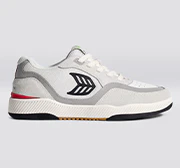 UBA PRO Smoke White Suede Off-White Mesh Black Logo Red Sneaker - Image 11