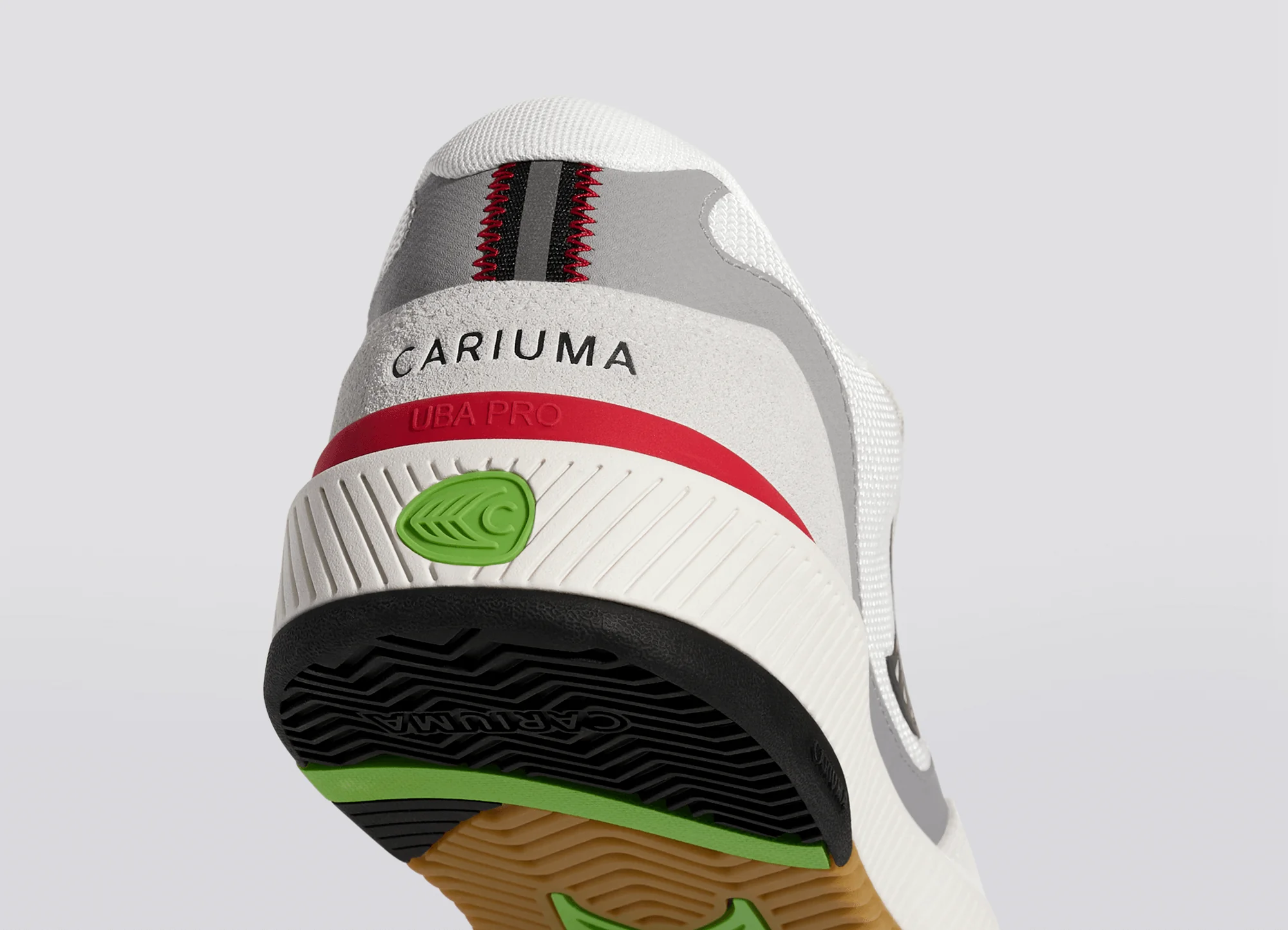 UBA PRO Smoke White Suede Off-White Mesh Black Logo Red Sneaker - Image 8