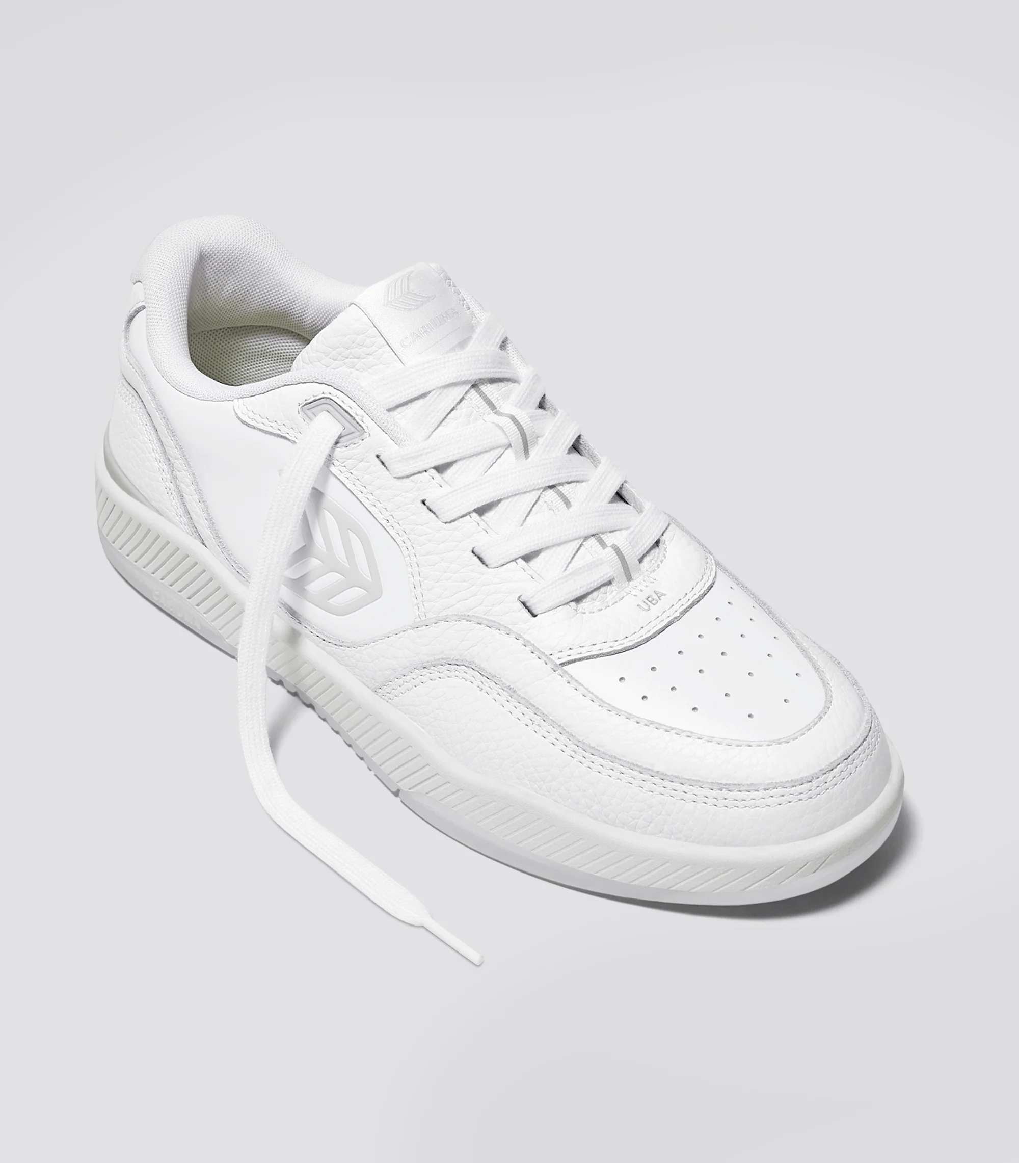 UBA White Leather Ice Logo Sneaker - Image 3