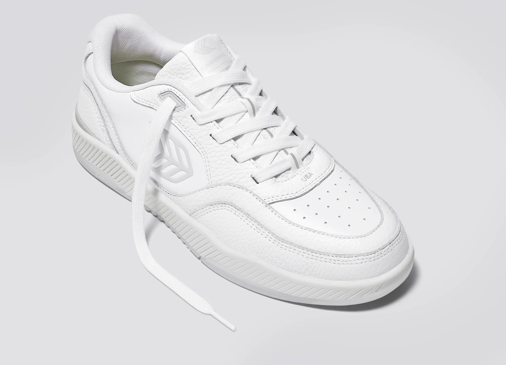 UBA White Leather Ice Logo Sneaker - Image 5
