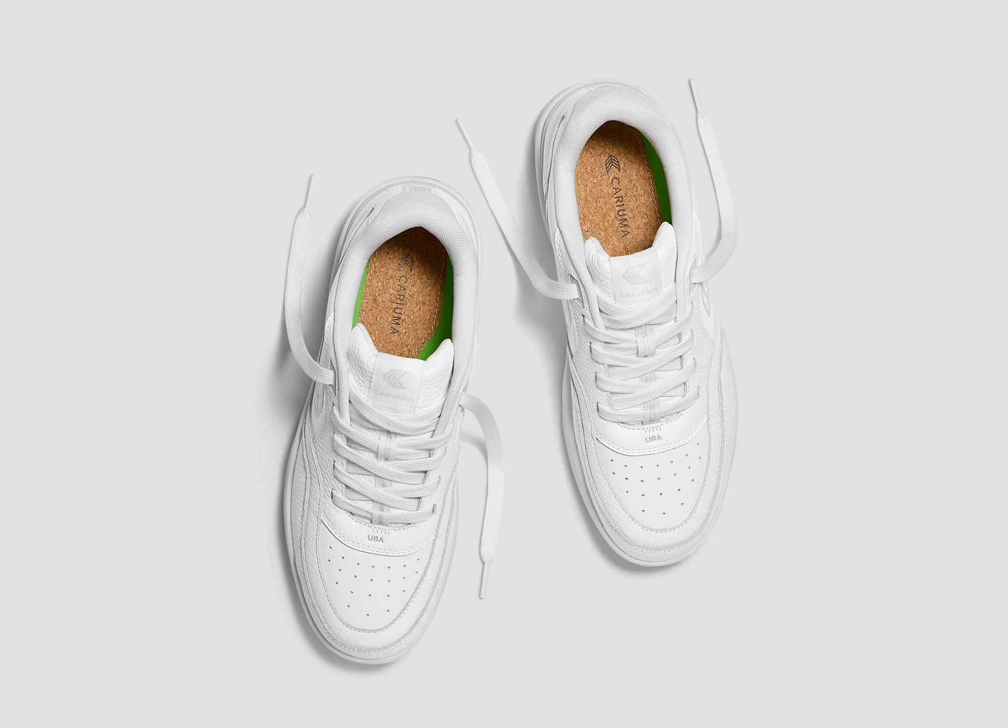 UBA White Leather Ice Logo Sneaker - Image 9