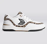 UBA White Leather Leopard Print Suede Black Logo Sneaker - Image 11