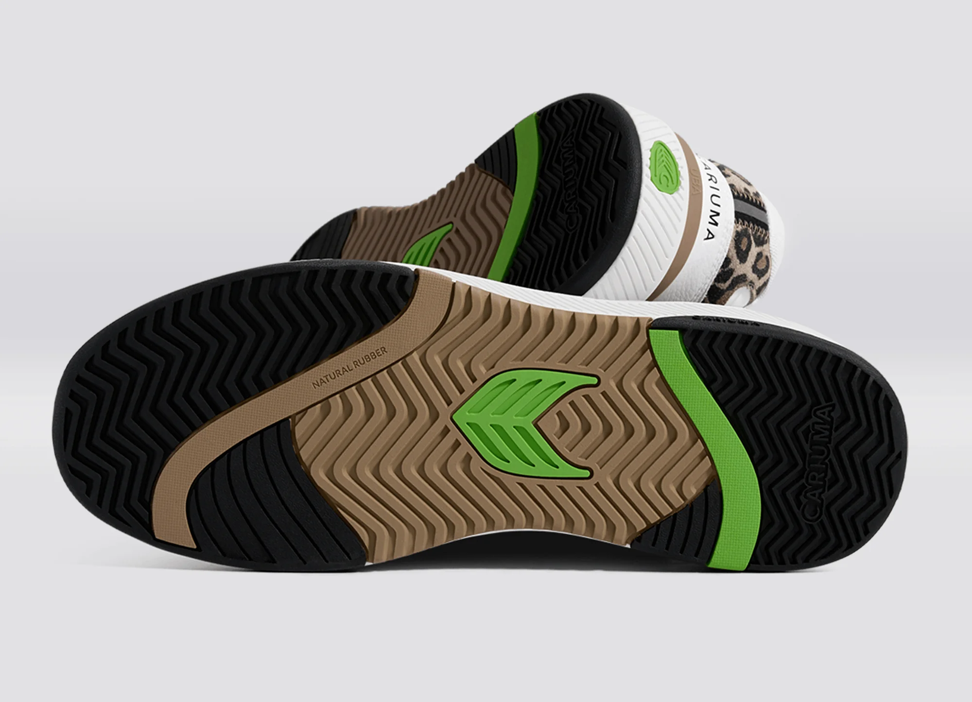 UBA White Leather Leopard Print Suede Black Logo Sneaker - Image 7