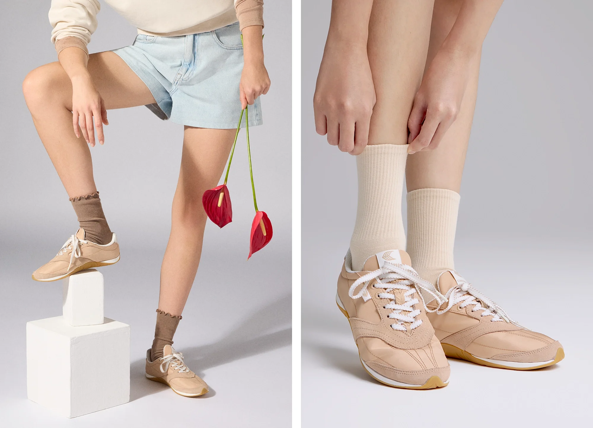 SUTAI Nylon and Suede Desert Taupe - Image 7