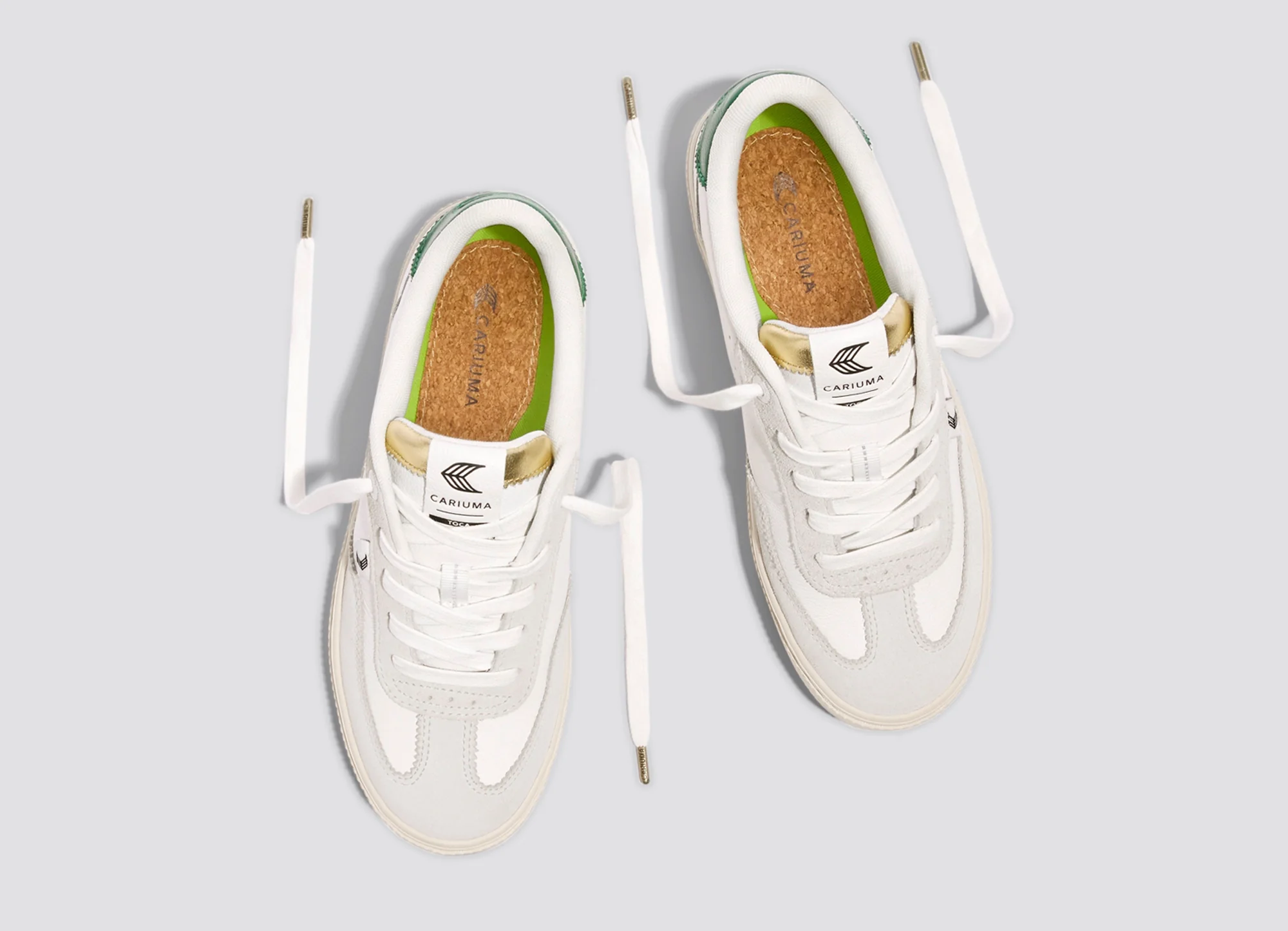 TOCA Soft Grain Leather & Suede Warm White Lush Green - Image 7