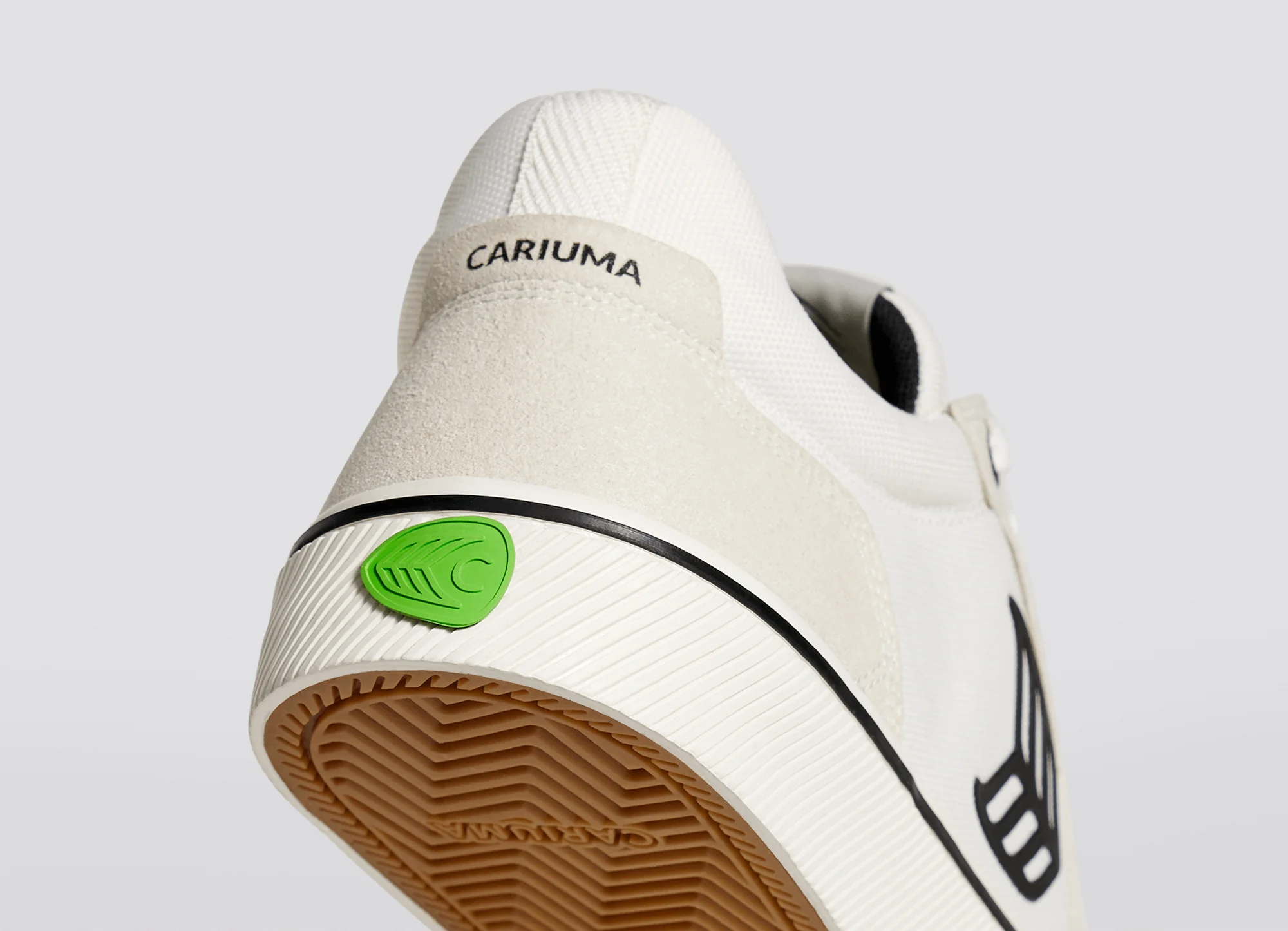 VALLELY PRO Vintage White Suede and Off-White Cordura Black Logo Sneaker - Image 8