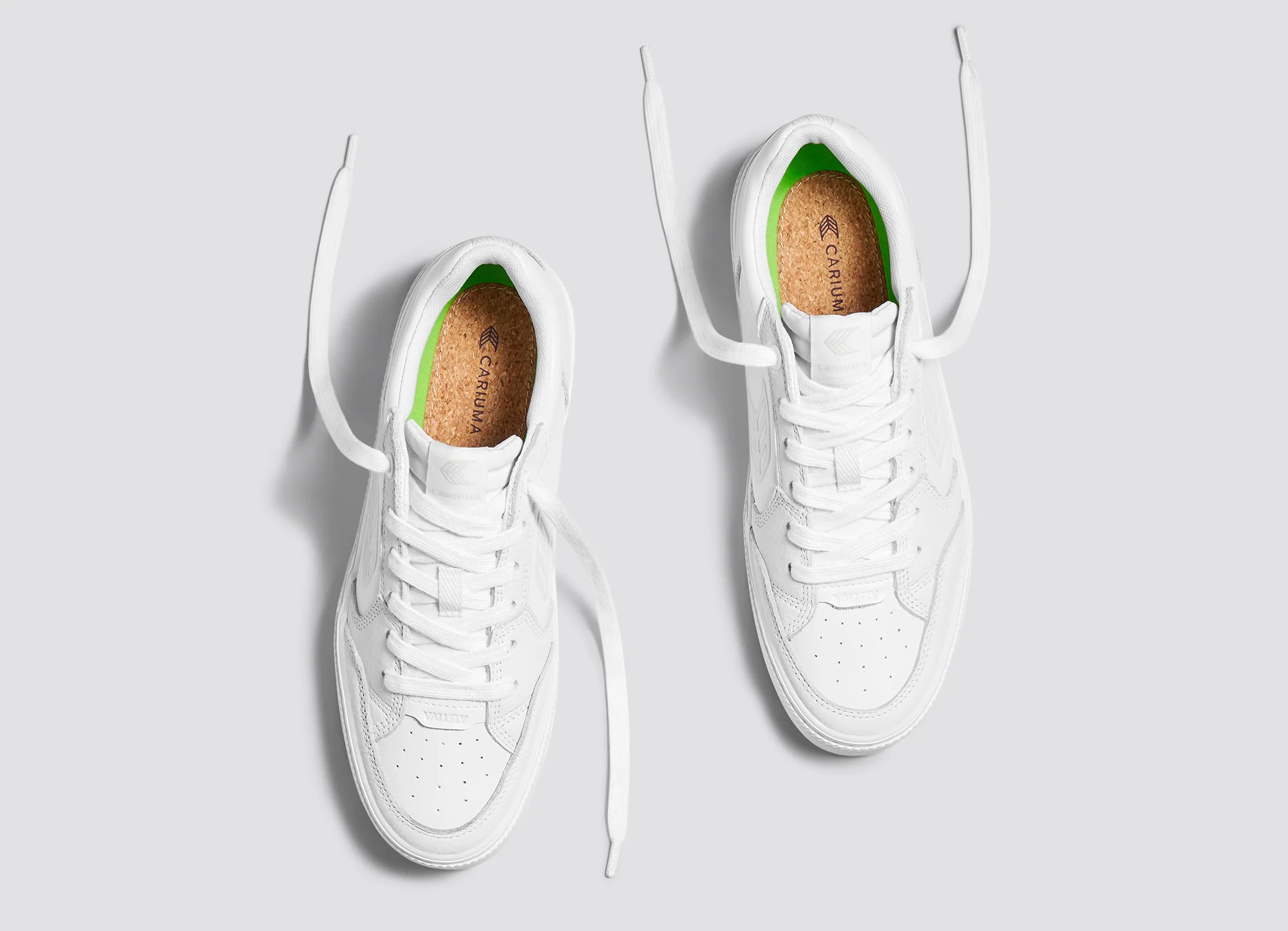 VALLELY White Leather Ice Logo Sneaker - Image 9