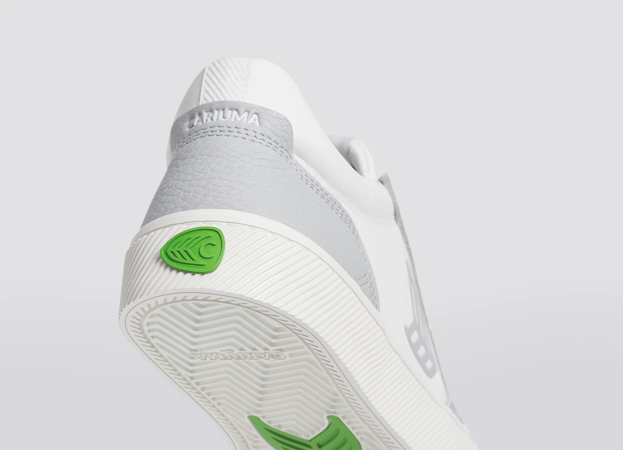 VALLELY White Leather Onyx Grey Accents Sneaker - Image 8