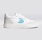 VALLELY White Leather Smoke White Suede Argentina Blue Logo Sneaker - Image 10